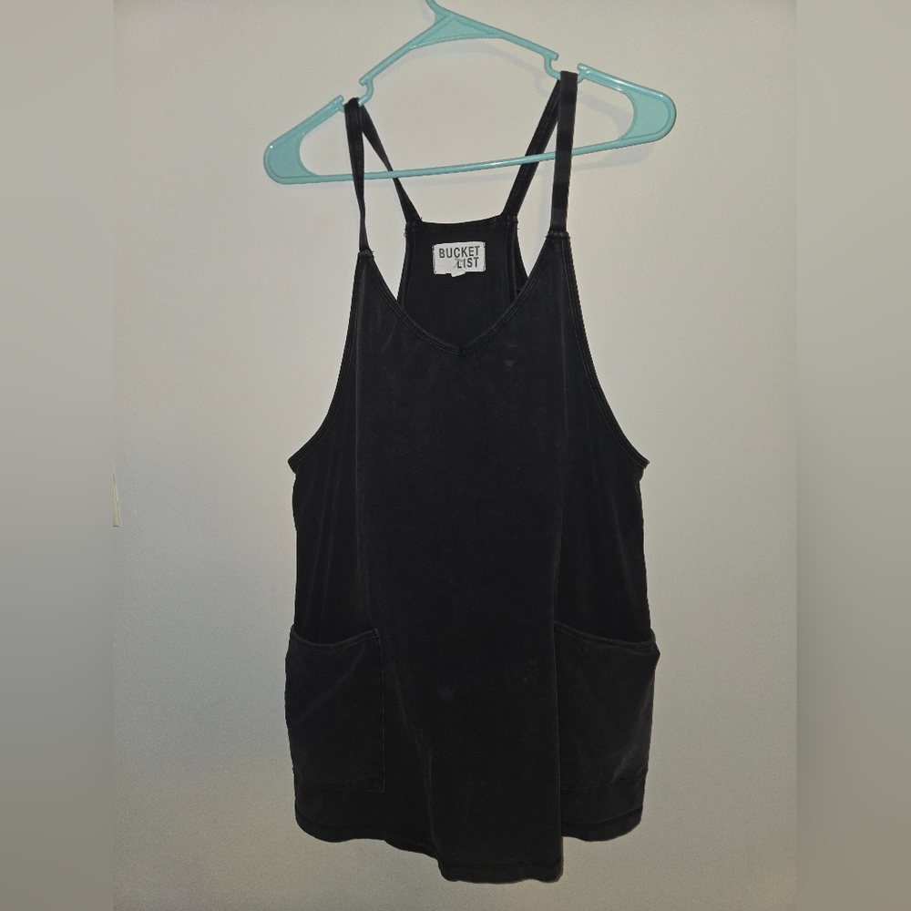 BUCKETLIST  Sporty Mini Sport Dress With Lining In Color Washed Black Size Small